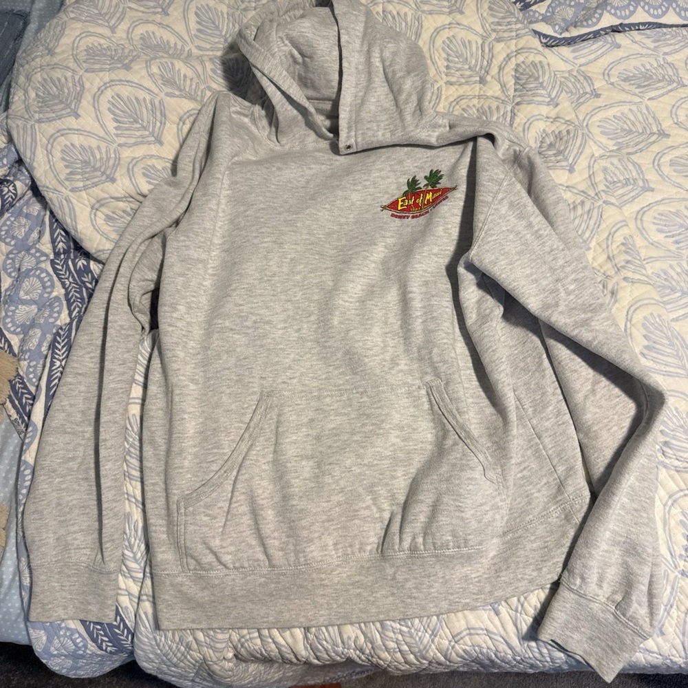 Stylish Gray Hoodie with Embroidered Design
